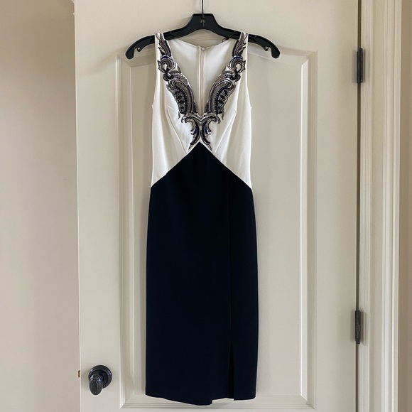 Roberto Cavalli Dresses & Skirts - Roberto Cavalli Dress beaded white black evening cocktail dress sz 38